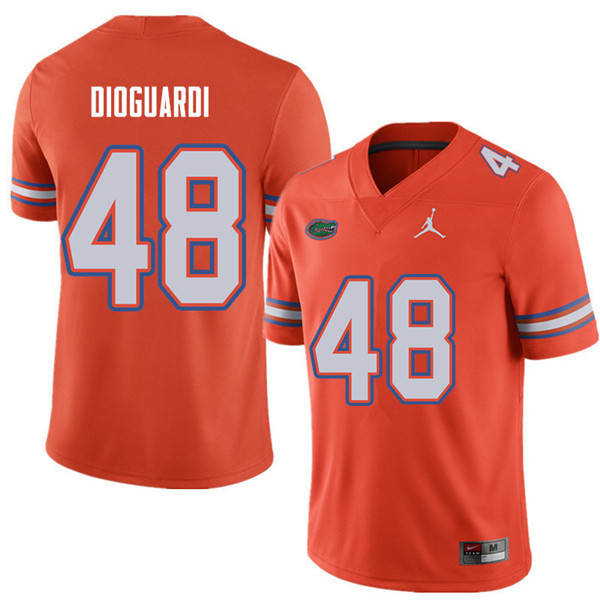 Jordan Brand Men #48 Brett DioGuardi Florida Gators College Football Jerseys Sale-Orange